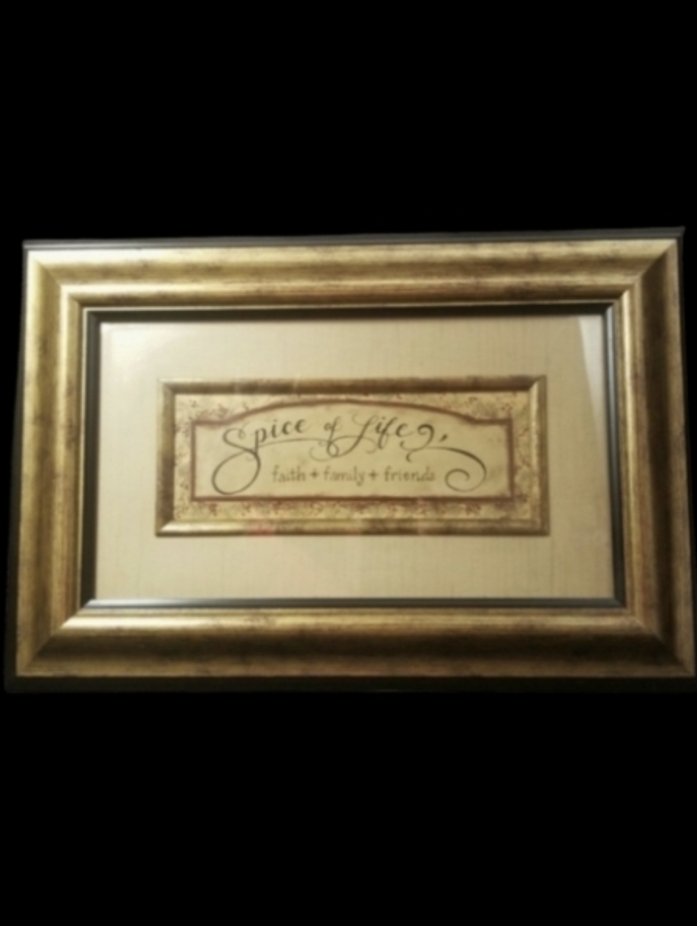 18" X 12"FRAMED ART WORK "SPICE OF LIFE- FAITH..."